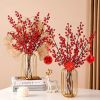 Spring Festival Flower New Year Decoration Iron Lantern Vase Transparent Hydroponics Futong Pumpkin Vase Happy Layout Manufacturer