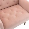 Accent Chair ; leisure single sofa with Rose Golden feet