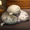 11.8Inch Soft Blob Seal Pillow; 3D Novelty Sea Lion Doll Plush Stuffed Toy ; Sleeping Throw Pillow Gifts For Kids Girls