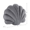 1/2PCS Velvet Sea Shell Pillow Scallop Throw Pillow Shaped Decorative Cushion for Sofa Couch Chair Bed 19" x 15"