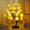 Best-selling Detachable Plastic Base USB Switch LED Simulation Rose Tree Lamp Home Decoration Night Light