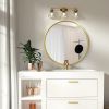 24" Wall Mirror Bathroom Mirror Wall Mounted Round Mirror; Black