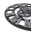 Large Gear Wall Clock Roman Numbers 3D Big Dial Wooden Industrial Steampunk Retro Outdoor Garden Decor; 12"/16"/23"