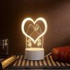 Atmosphere Light Heartwarming Bedroom Gift Light Bedside Lamp Pattern Souvenir Usb Small Table Lamp 3d Night Light