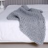 Chunky Knit Blanket Handmade Knitting Warm Knitting Throw Blanket